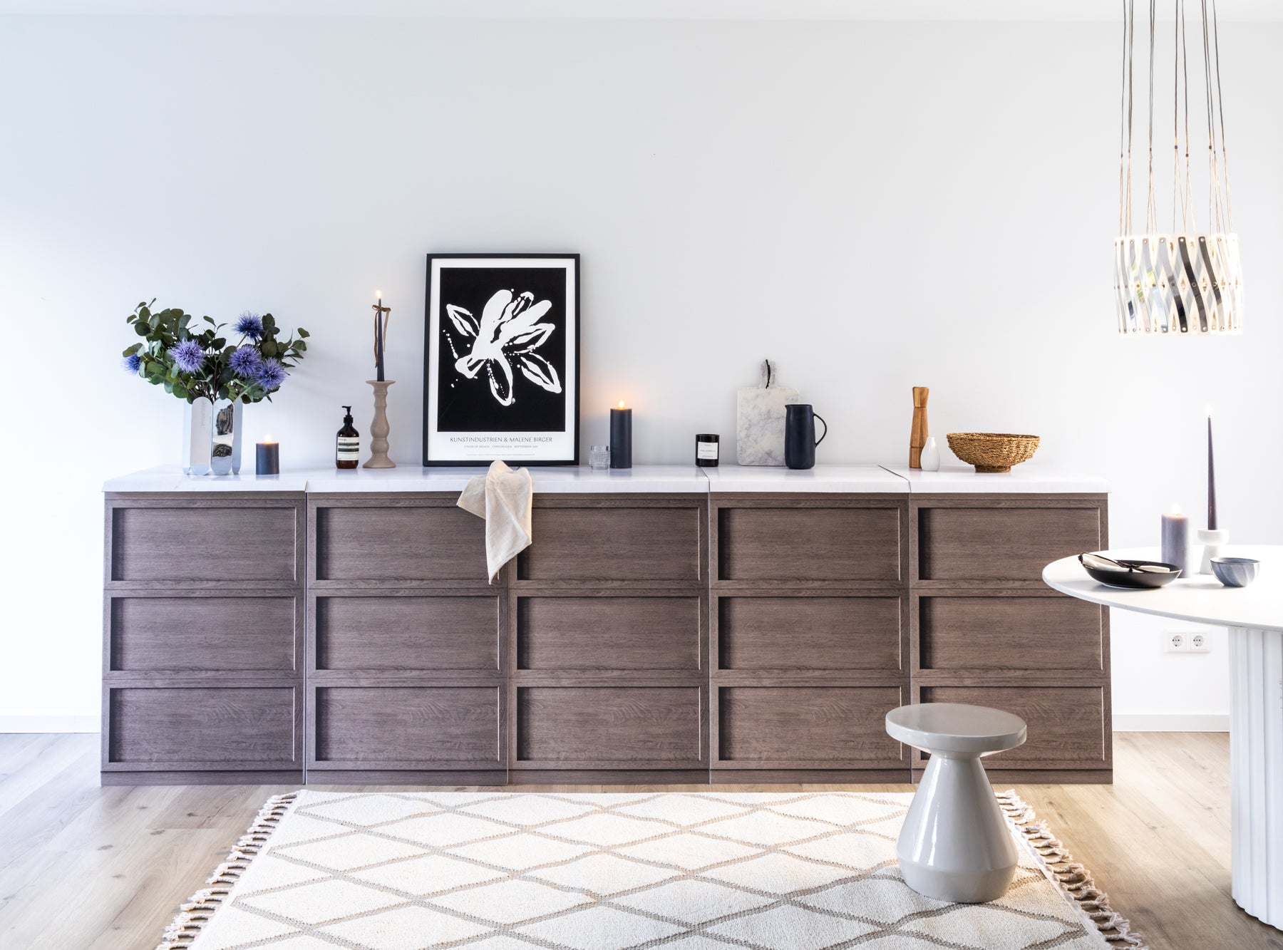 Wood Finish Kitchen Module “KARLSSON” for Home Staging