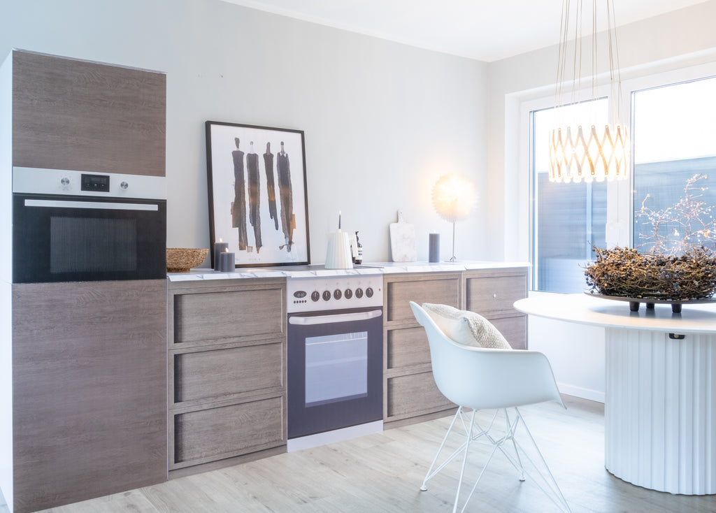Wood Finish Kitchen Module “KARLSSON” for Home Staging