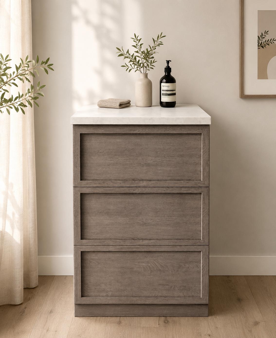Wood Finish Kitchen Module “KARLSSON” for Home Staging