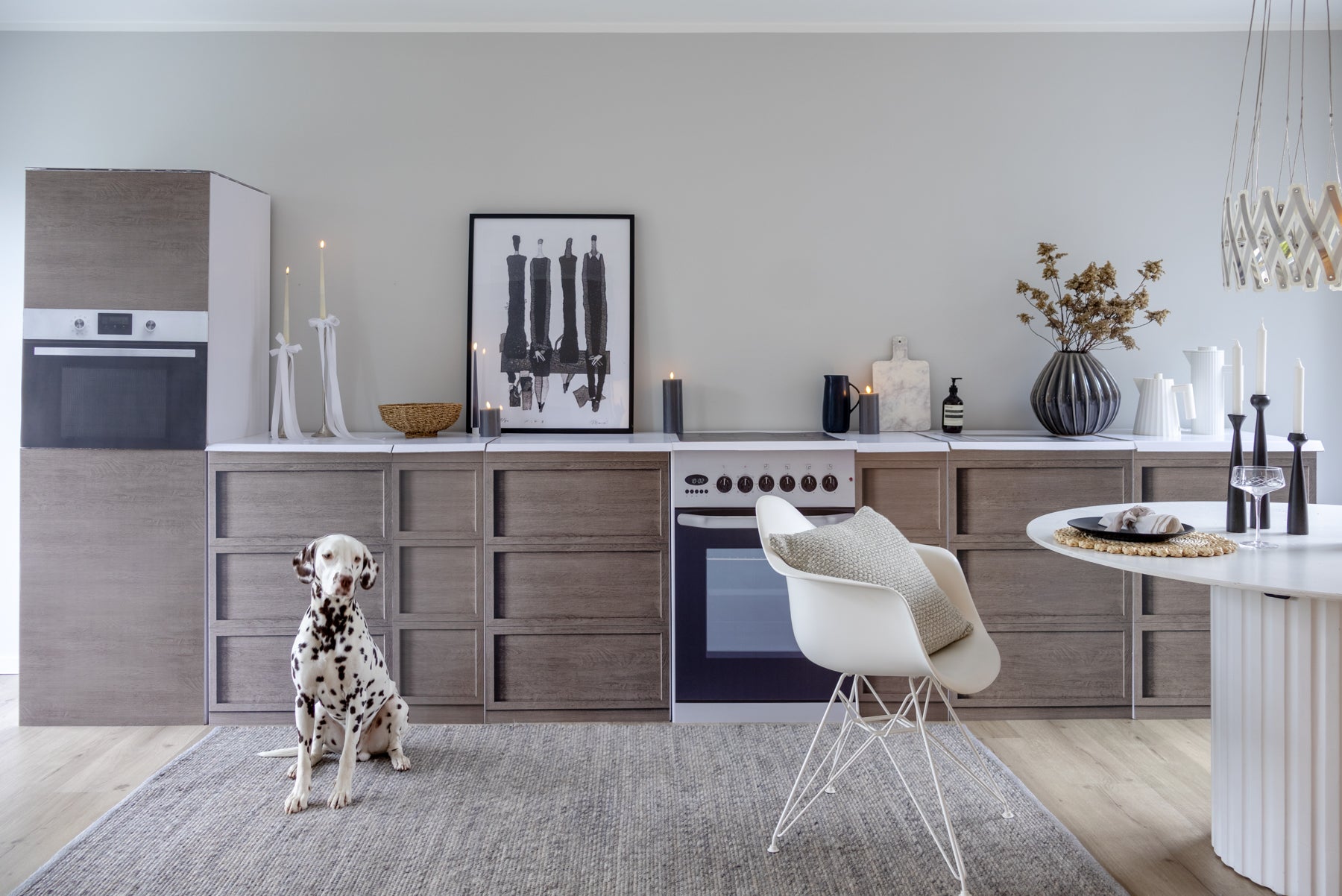 Cuisine en carton Home Staging XXL effet bois pour le Home Staging