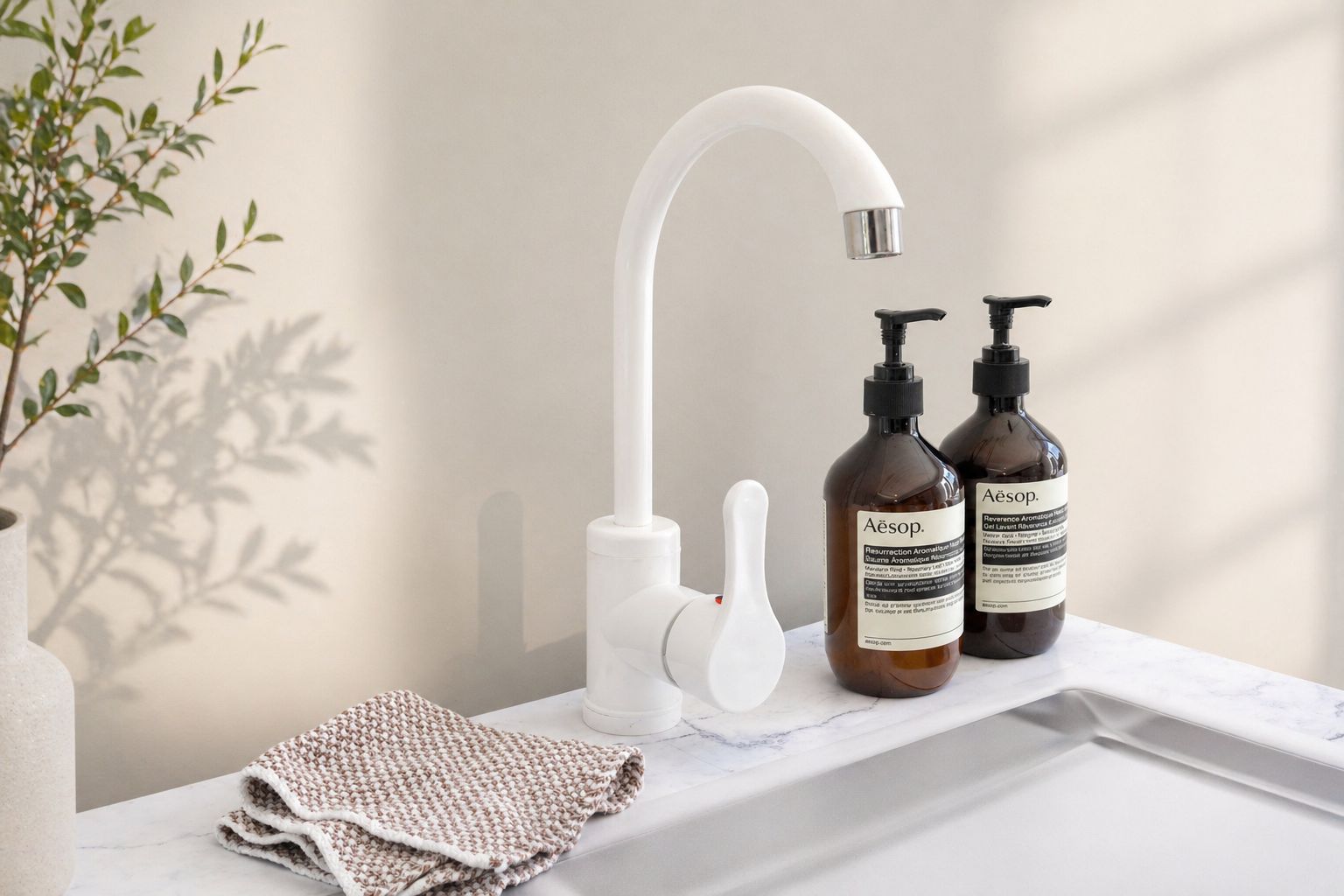 Kitchen module with sink & faucet – home staging complete set (5 colors)