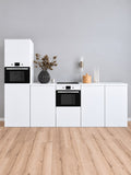 Cocina ESSENTIAL blanca de cartón 300 cm con columna